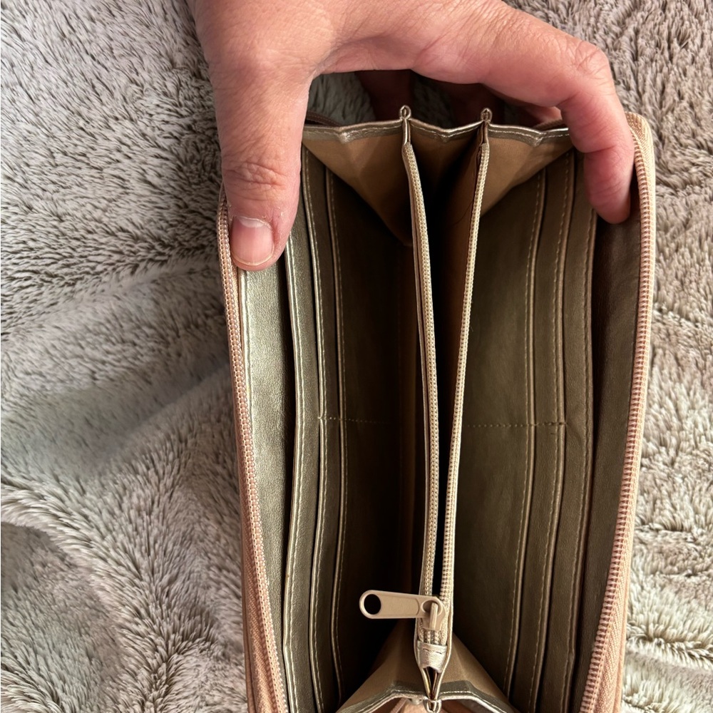 Nine West Pink Pebbled Leather Wallet - Picture 3 of 4